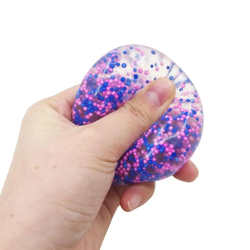 

2021 New Vent Grape Ball Toy Small Particles High Elastic Ball Children Pinch Music Adult Decompression Vent Toy Holiday Gift