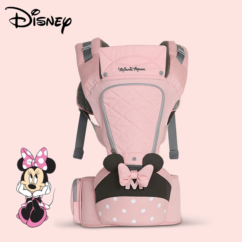 Disney 0-36 Months Bow Breathable Front Facing Baby Carrier Hipseat 20kg Infant Comfortable Sling Backpack Pouch Wrap  Carriers