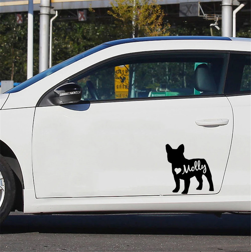 

Personalized Custom Dog Name French Bulldog Vinyl Sticker French Bulldog Decals For Car Laptop Home Decoration ph609