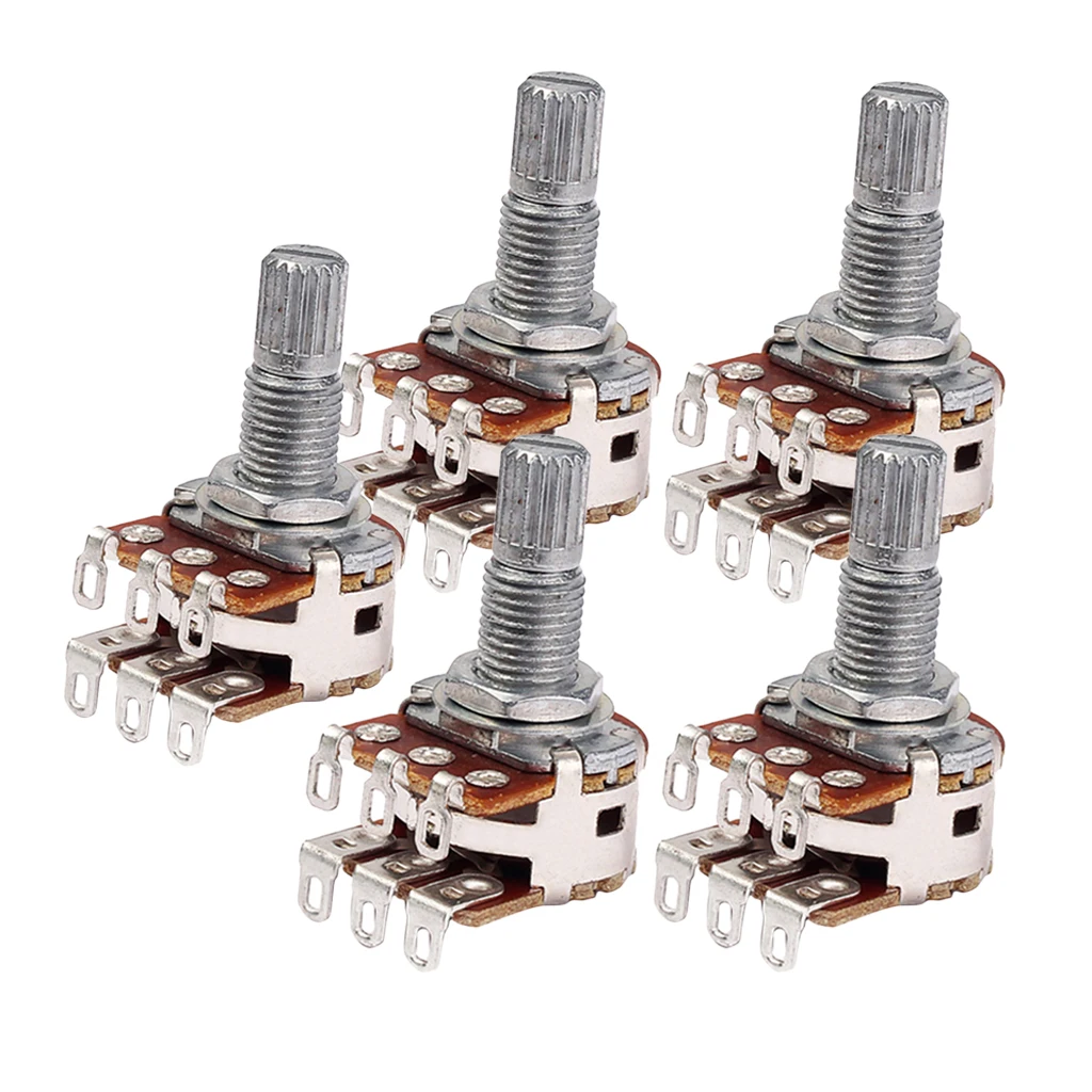 

5Pcs Electric Guitar Bass Pots / Potentiometers / Volume Linear / Log MN100K
