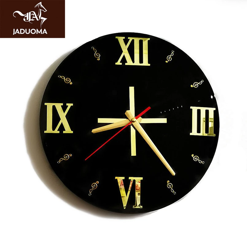 

JADUOMA 3D Wall Clock Original Retro Vinyl Records 30cm Wall Clock Silent Movement Wall Watch Modern Design For Home Decoration