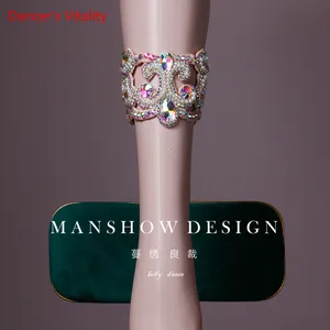 Женские аксессуары для танца живота, новое кольцо для ног, кольцо для рук, кольцо для ног, браслет, дикие блестящие бриллиантовые бусины на заказ