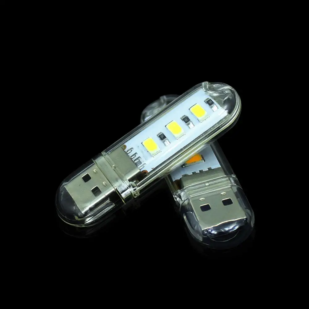 

1Pcs 3 LED SMD 5730 LED Night Light Desk Book Reading Lamp Camping Bulb Children's Gifts For Mobile Charger Laptops