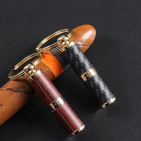 new 1pcs cigar punch woodmetal drill opener cigar cutter scissors cigar accessories blackred