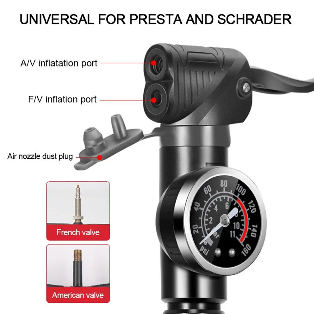 

Super Mini Portable Bike Pumps,120 PSI High Pressure Bicycle Air Pump Bicycle Tire Inflation Tool