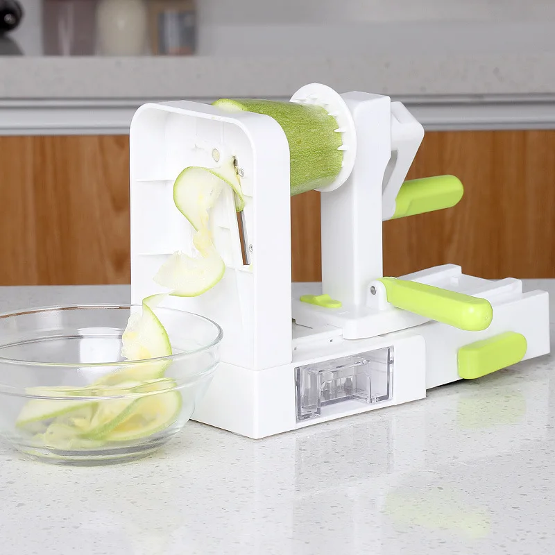 Folding Spiralizer Vegetable Slicer With 5 Rotating Blades Cutter Pasta Spaghetti Zucchini Noodles Maker Kitchen Vegetable Tool