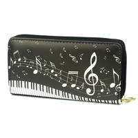 fashion lady purses women zipper wallets piano music note money bag woman wallet handbag female coin purse billfold dropshipping