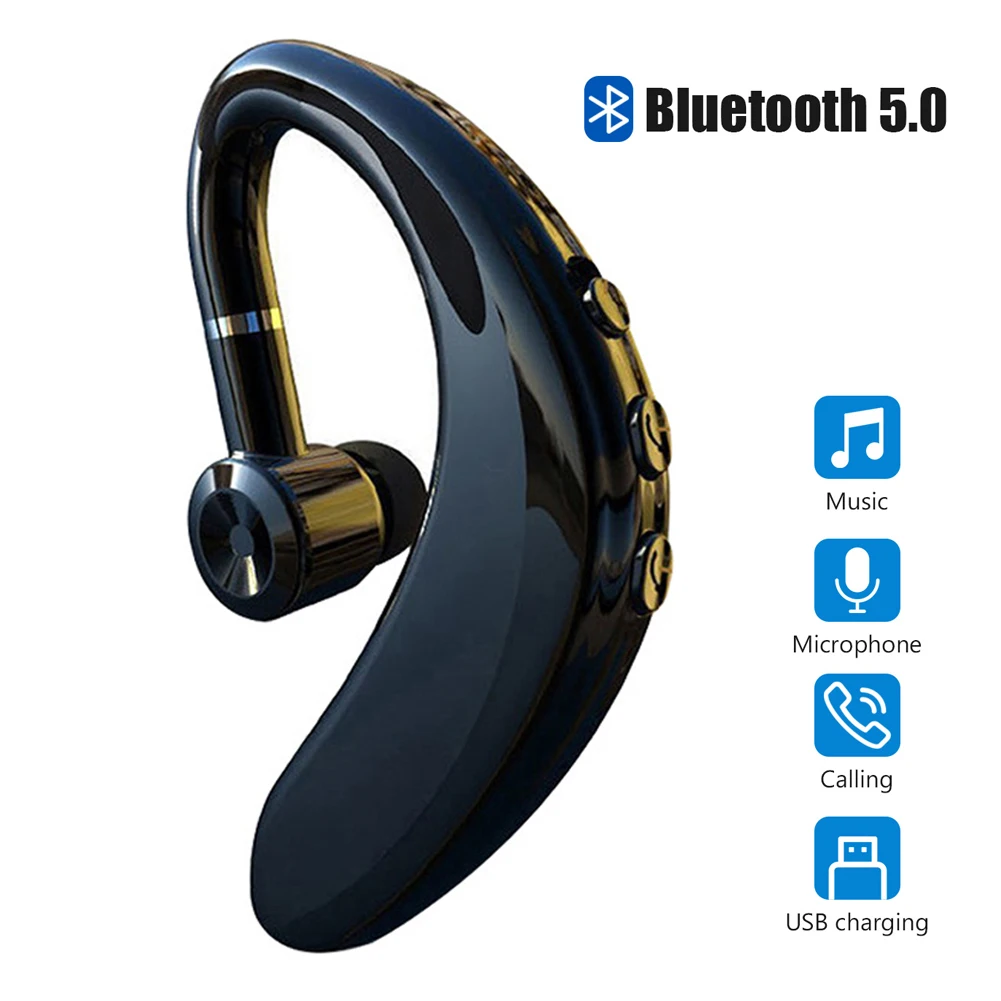 Беспроводные наушники Bluetooth 5 0 с ушным крючком Спортивная деловая гарнитура