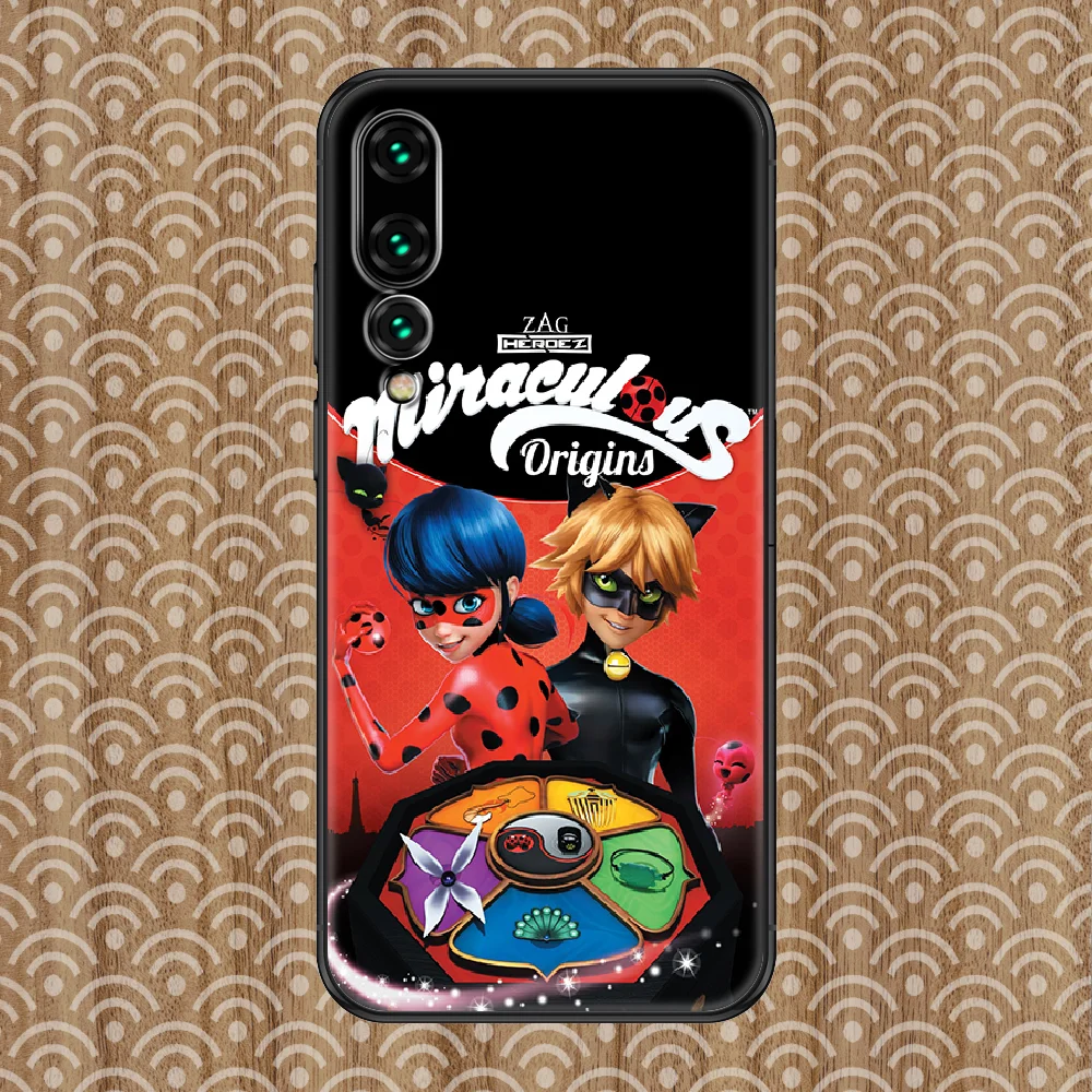 

Ladybugs Girl Phone case For Huawei P Mate P10 P20 P30 P40 10 20 Smart Z Pro Lite 2019 black luxury hoesjes painting prime tpu