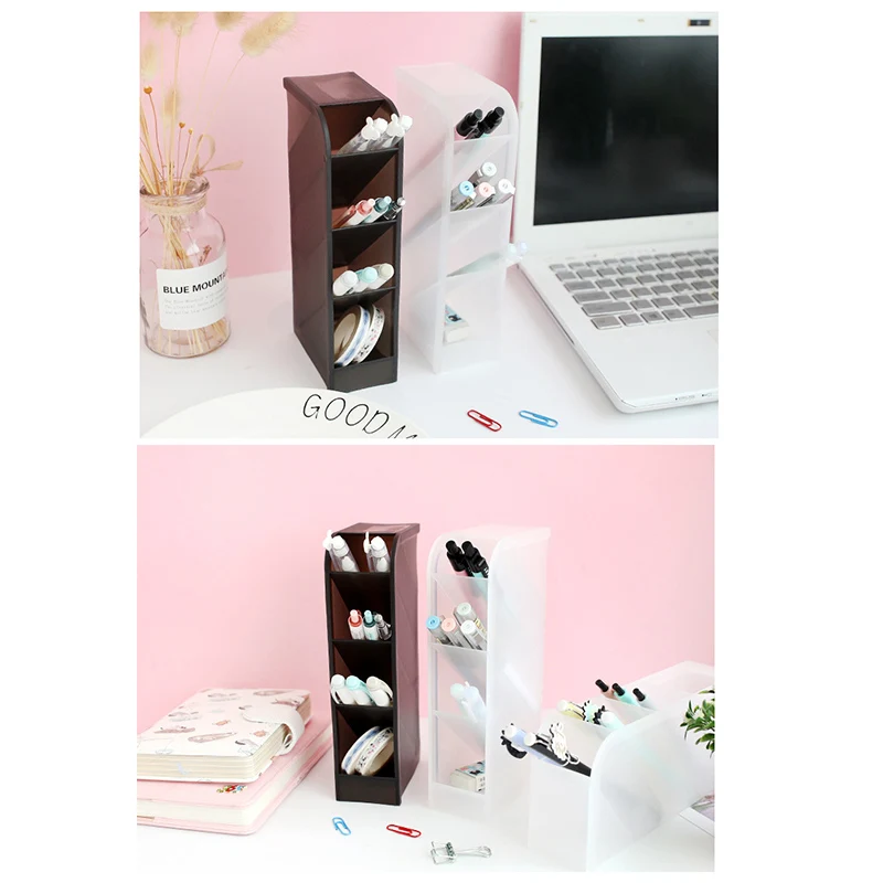 

1pcs Stationery Storage Box 4 Layers Multifunctional Desktop Organizer for Home Office Hot Home Office Storage