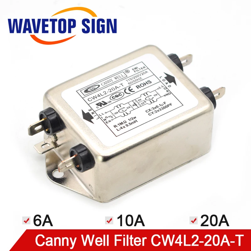 CANNY WELL CW4L2-20A-T EMI сетевой фильтр однофазный Двухсекционный сетевой фильтр CW4L2-10A T CW4L2-6A T