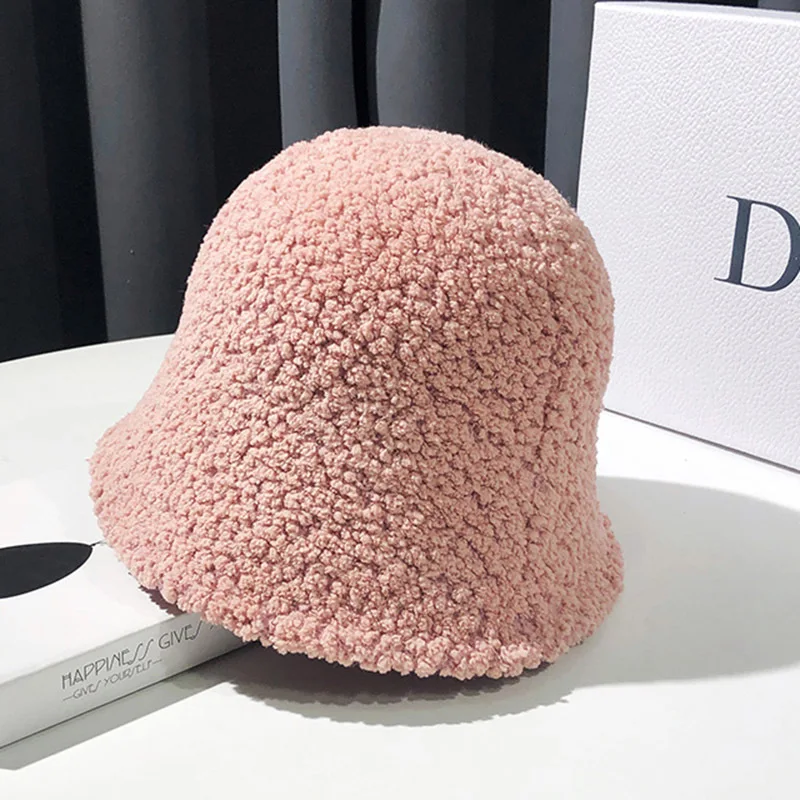 Шапка рыбака Женская однотонная с широкими полями из овечьей шерсти | Шапки-бини