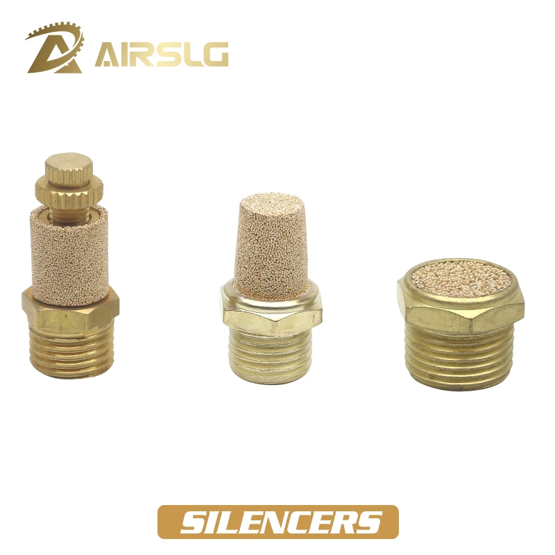 Пневматический латунный для глушителя выхлопного звука BSL BMSL BESL M5 1/8 &quot1/4&quot 3/8