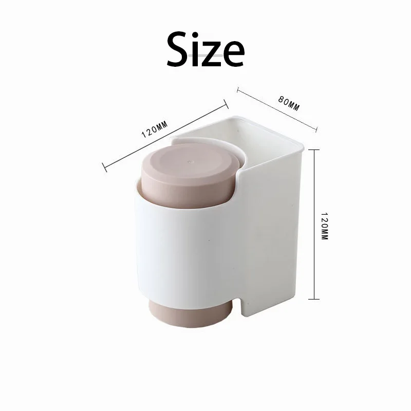 

1-2-4pcsBathroom Accessory Toothbrush Holder Toothpaste Rack Mouthwash Cup Strong Adsorption Hanging Storage Rack With Cup