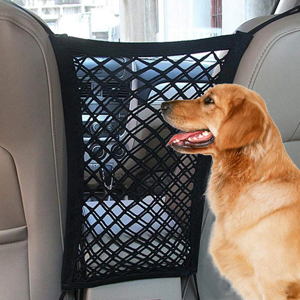 

Dog seat cover car protection net safety storage bag Pet Mesh Travel Isolation Back Seat Safety Barrier perro puppy accessories