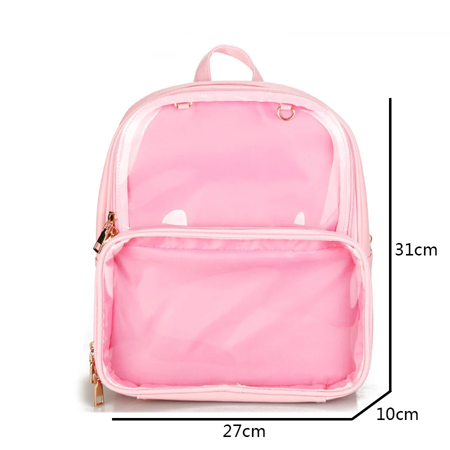 Харадзюку прозрачные Ita женские рюкзаки ПВХ желе конфеты ясные школьные сумки
