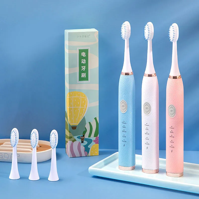 

Automatic Sonic Electric Toothbrush With 4 Brush Head Rechargeable Whitening Teeth Brush Ultrasonic Tooth Cleaner Fast Shipping