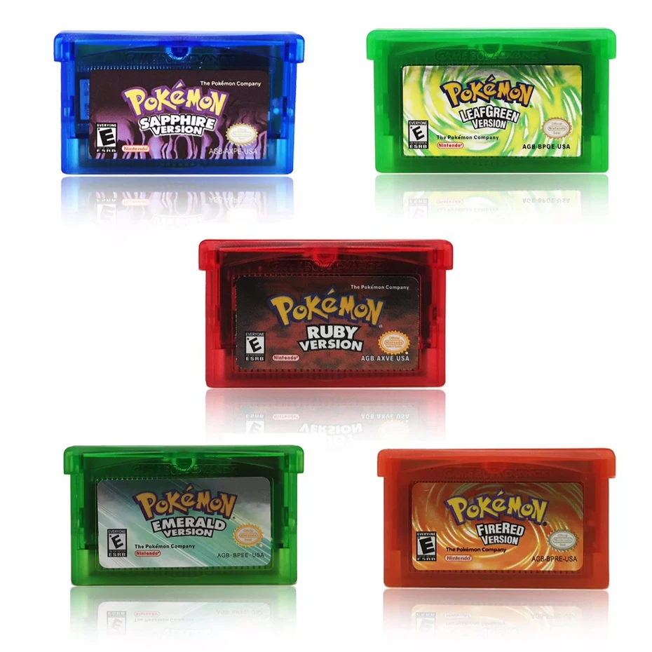 

32 Bit Video Game Cartridge Console Card Pokemon Series Emerald/Sapphire/Ruby/Leaf Green/Fire Red English Language US Version