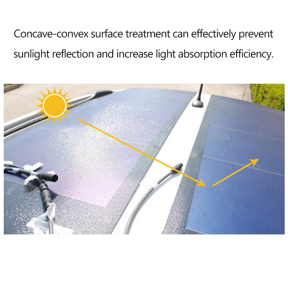 Аморфная Кремниевая Гибкая тонкая пленка KKmoon 36 Вт солнечная панель 18 в