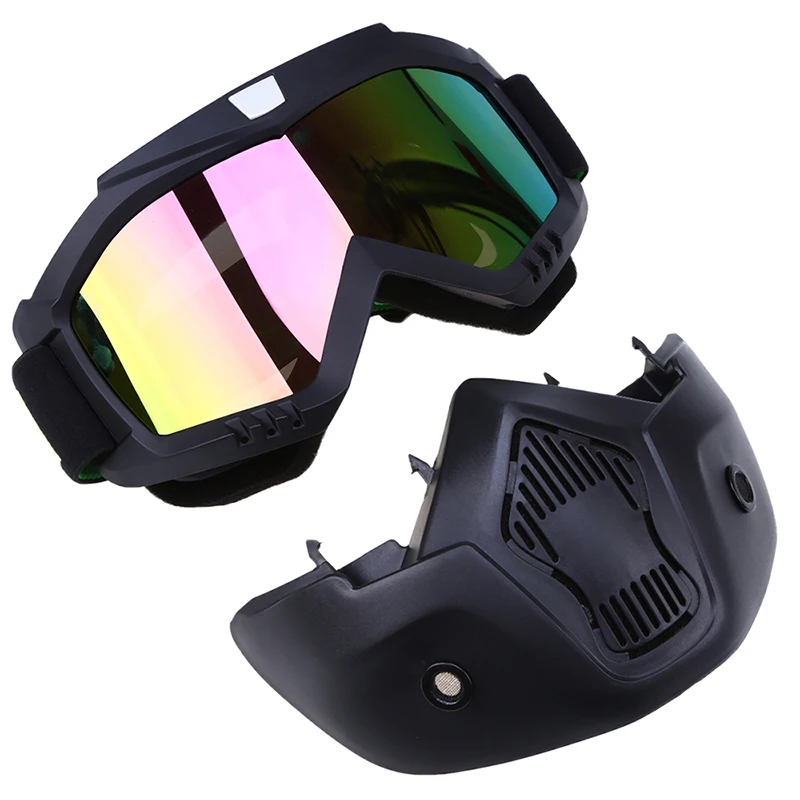 Posbay мотоциклетные очки маска для лица Пылезащитная съемные защитные мотоциклов