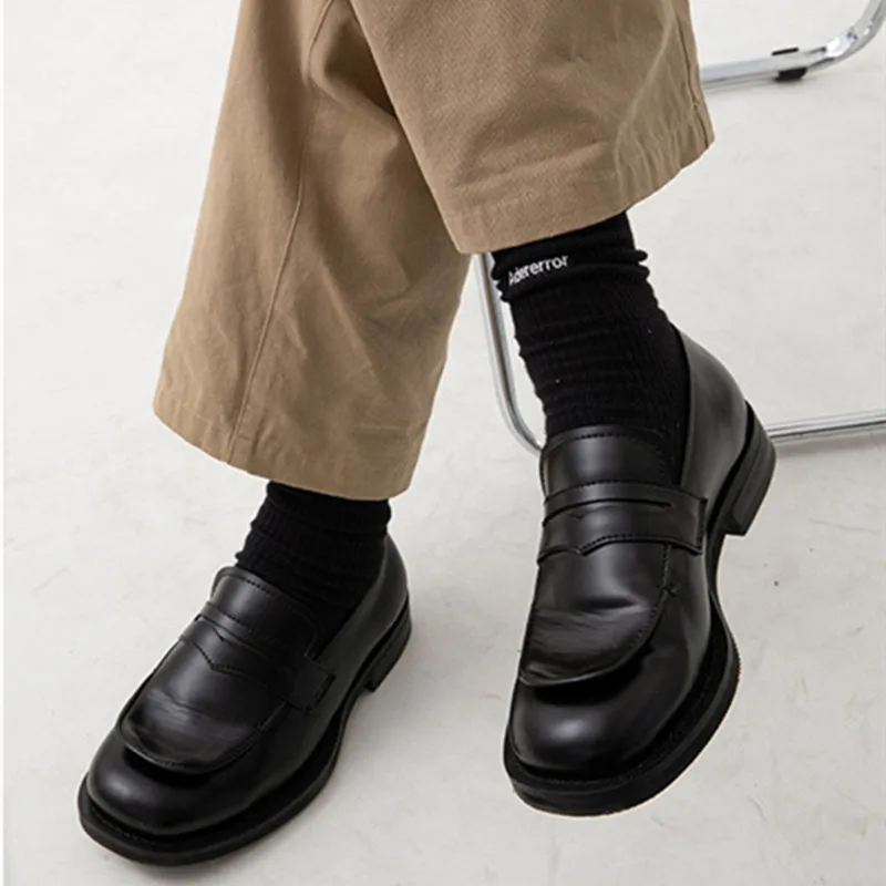 

Leather Casual Shoes Mens Loafers Classics Style Slip On Black Shoes For Fashion Men Dress Man Outdoor Leather Platform Shoes