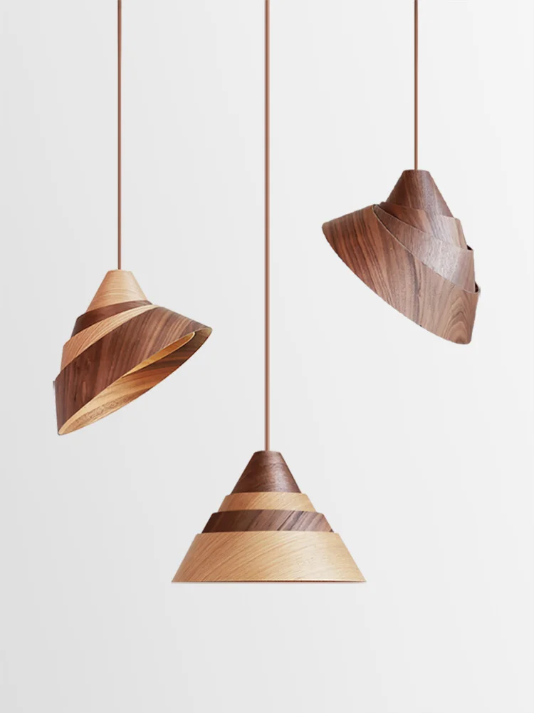 Miglior Designer Conchiglia In Legno Lampada A Sospensione Ristorante Individuale E27 Led Luci Della Stanza Per Soggiorno/sala Da Pranzo/modello Camera Da Letto Club Bar Caffetteria