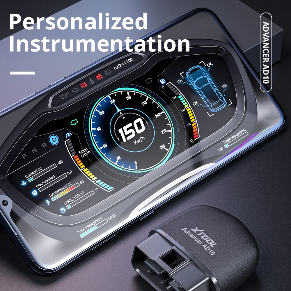 Диагностический сканер XTOOL advander AD10 OBD2 считыватель кодов двигателя с системой IOS и