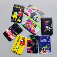 popular access pass entrance card holders cartoon identity badge card cover student bus pass nfc id card case for among us gamer