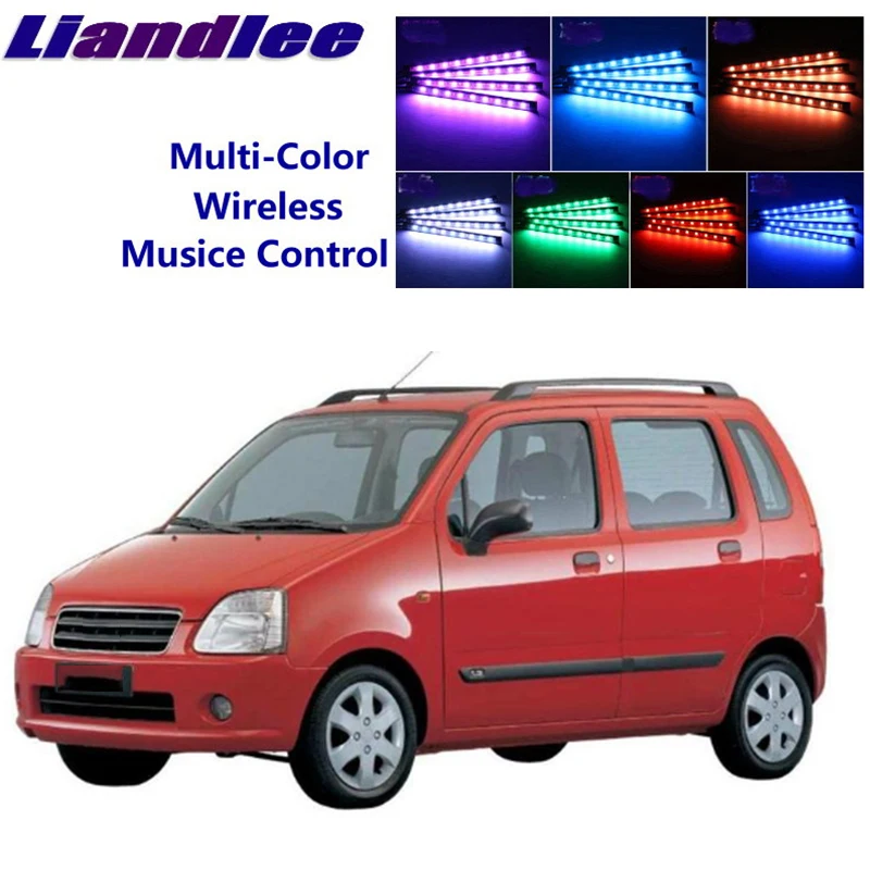 LiandLee Car Glow Interior Floor Decorative Seats Accent Ambient Neon light For SUZUKIWagon Wagon R+