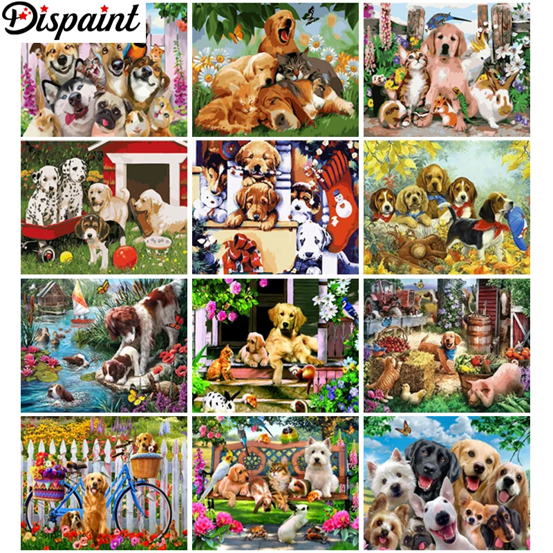 Алмазная вышивка DIY Набор для вышивки крестом 5D Вышивка с животными собаками
