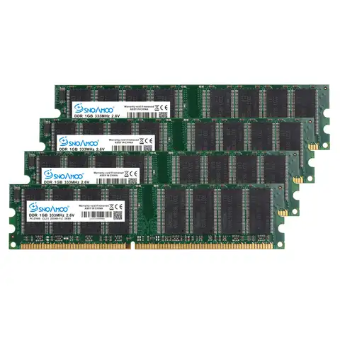 SNOAMOO DDR 1GB 333MHz 400MHz PC-3200 desktop Высококачественная память CL3 DIMM RAM 1G пожизненная Гарантия