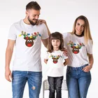 1 шт. Рождественская футболка для мамы папа, дочка, сочетающаяся с сыном футболка с милым принтом оленя, забавная семейвечерние партия, сочетающаяся одежда, наряд для мамы, папы, детей