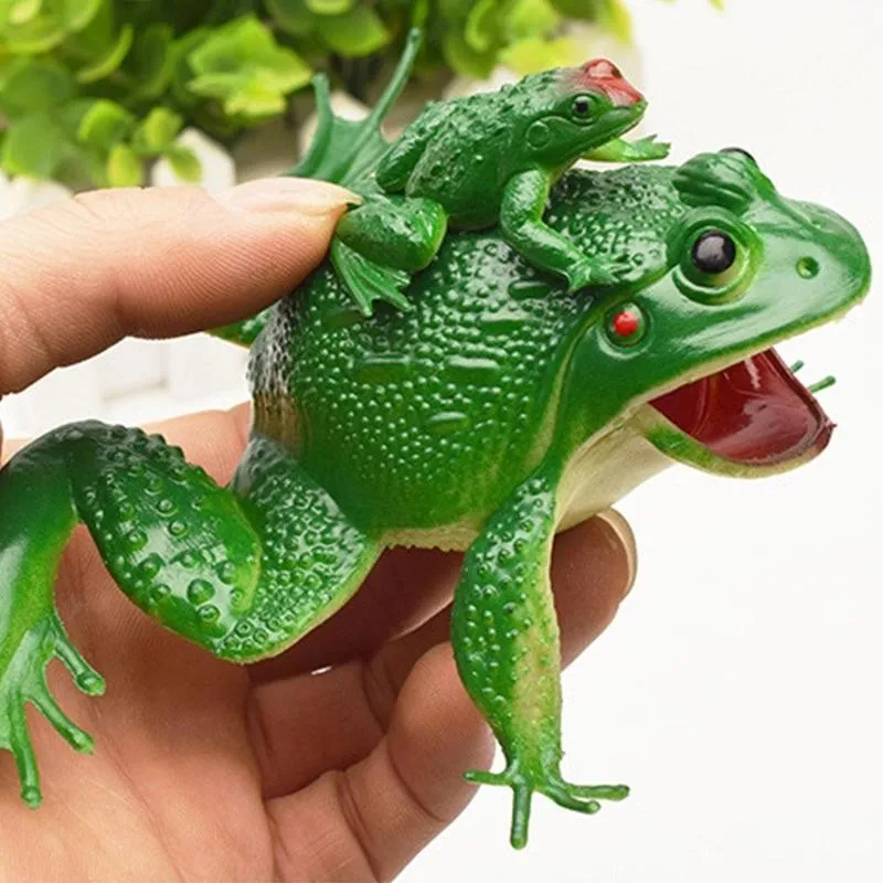 

Simulation Frog Model Realistic Sounding Frog Toad Model Mother And Child Frog Fake Frog Funny Toys For Collection