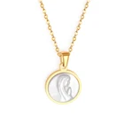 Роскошные золотые ожерелья LUXUKISSKIDS для девочек, ожерелье из нержавеющей стали с подвеской в виде ракушки для женщин, ювелирные изделия, цепочка, ожерелье, колье