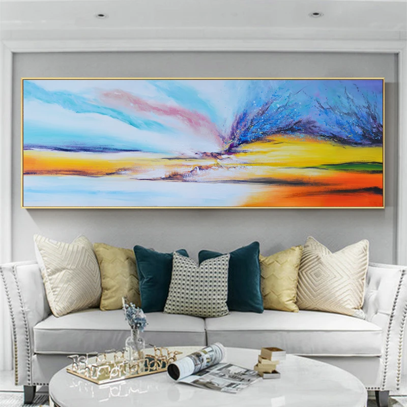 Абстрактные картины красочная Картина на холсте с изображением неба Плакаты