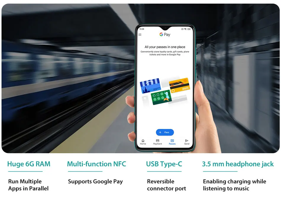 Смартфон Xiaomi Redmi Note 8 Pro, 6 ГБ, 64 ГБ, Note8 Pro, 64 мп, четыре камеры Helio G90T, четыре ядра, 6,53 дюйма, 4500 мАч, NFC, глобальная версия