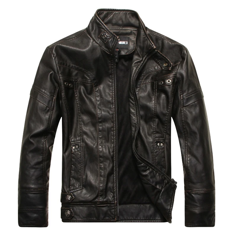 Winter Mens PU Leather Jacket Jaqueta Masculino Couro Men Motorcycle Coats Male Business Chaqueta Cuero Hombre | Мужская одежда