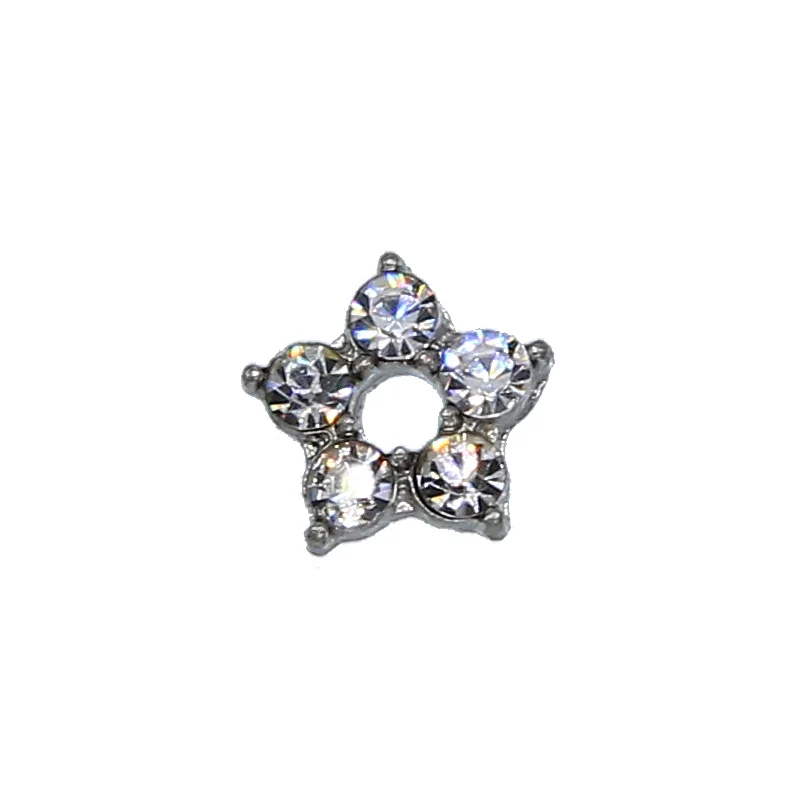 20 шт. перфорированных пентаграмм, инкрустированных стразами, соединителей для изготовления украшений для ожерелья, браслета и ручной работы.