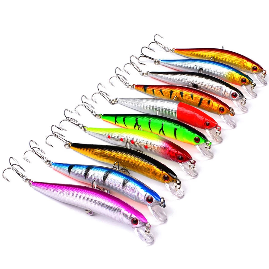 Рыболовные Приманки 11 см 13 г 3D Глаза Пластиковые Жесткие Crankbait Воблеры С Крючками