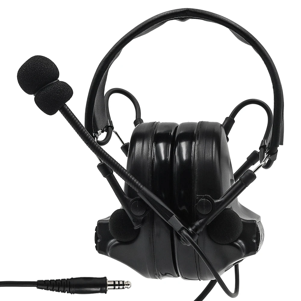 COMTAC Tactical Headset Comtac II Active Noise Canceling Pickup Headphone Airsoft Military Hunting Tactical Shooting Earmuffs BK