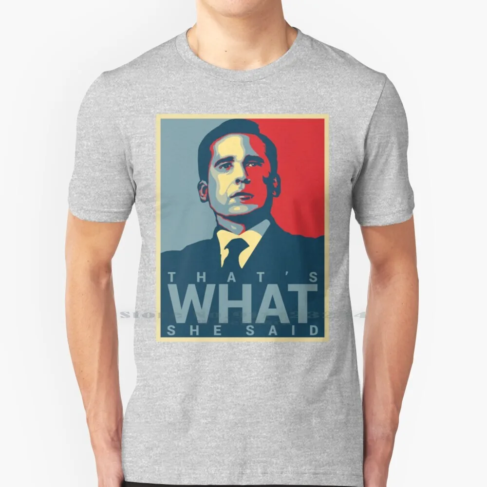 Майкл-это то что она сказала 100% хлопчатобумажная футболка Майкл офис