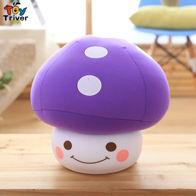 Симпатичная плюшевая пенопластовая подушка в виде грибов овощей мягкая игрушка