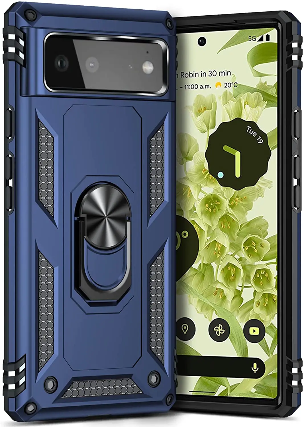 Чехол для телефона Google Pixel 6 Pixel6Pro Pixel6 6Pro 5G кольцо магнитное прочное металлическое