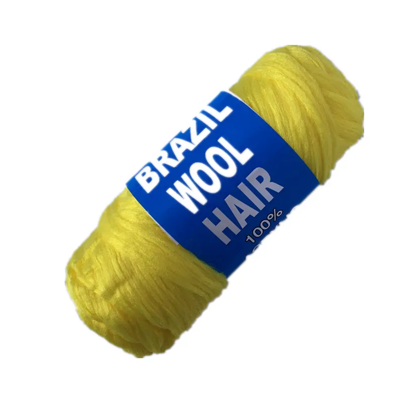 

wholesale Brazilian Wool Hair Yarn 27pcs/lot low temprature flame retardant synthetic fiber for box braids