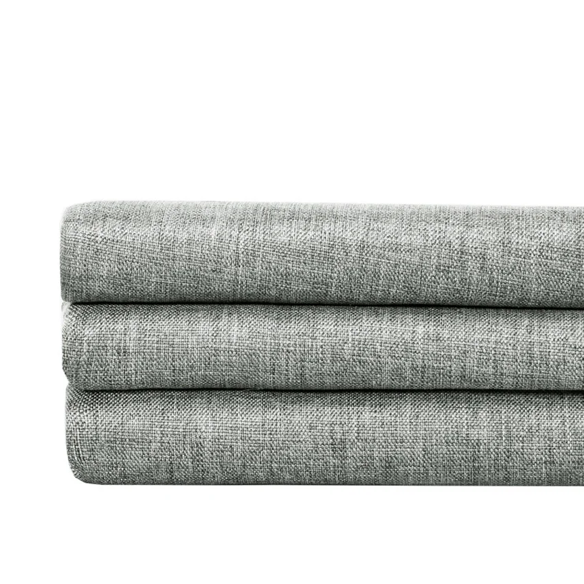 

Thick Grey Shower Curtains Imitation Linen Fabric Waterproof Bath Curtains For Bathroom Bathtub Large Wide Modern Bathing Cover