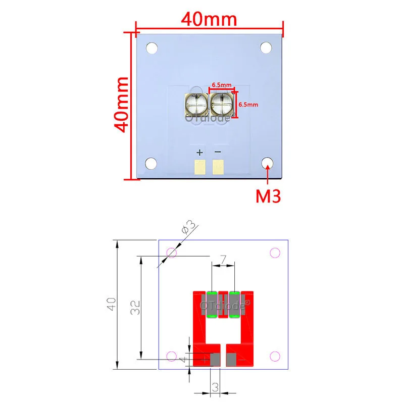 20W watts LG UV Purple LED Ultraviolet Bulbs Lamp Chips 6565 365nm 395nm 405nm COB Module 40*40 Copper Board for 3D Printer DIY | Лампы и