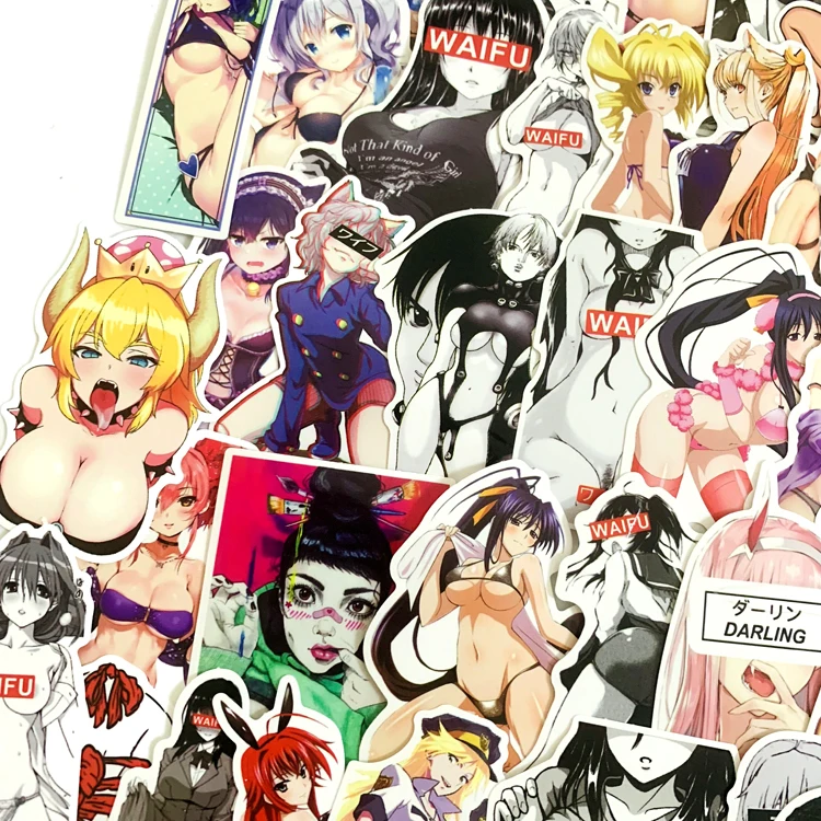 100 шт сексуальный японский мультфильм аниме девушка наклейка для рюкзака ПВХ скейтборд мотоциклетный шлем Автомобиль Стайлинг автомобиля аксессуары