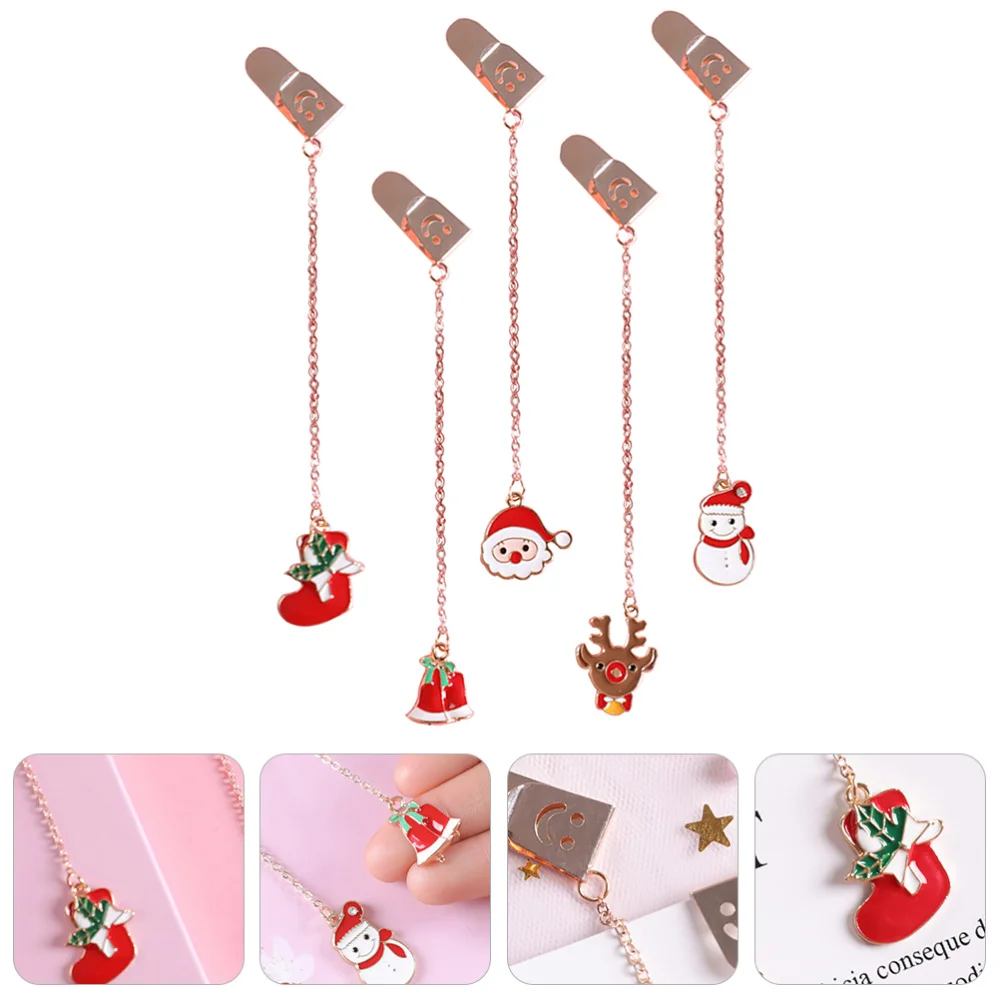 

5pcs Pendant Metal Christmas Reading (Random Style)