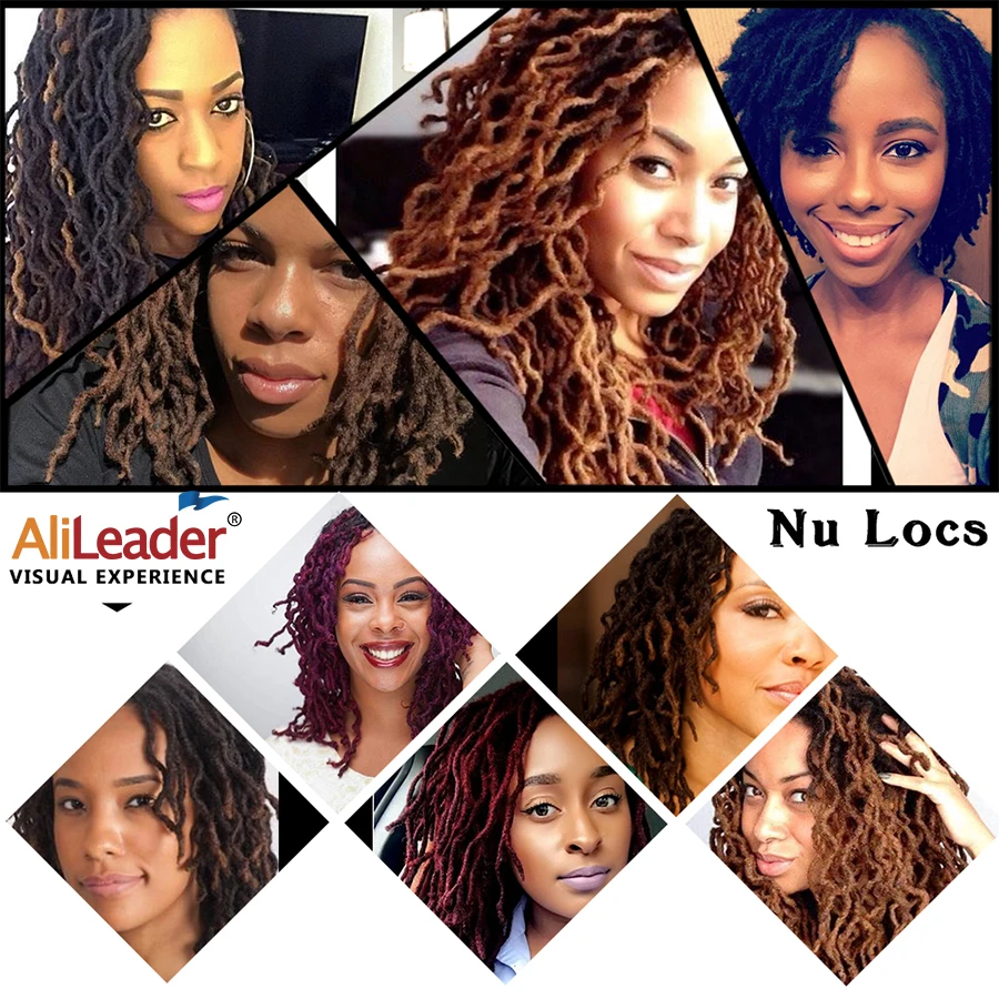 Alileader Nu Locs вязанные крючком волосы 8 цветов вьющиеся Омбре синтетические