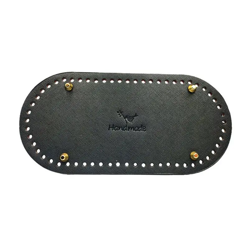 black DIY Knitting Crochet Bag Nail Bottom Shaper Pad Insert Cushion Base for Handbag Purse Making - Цвет: black